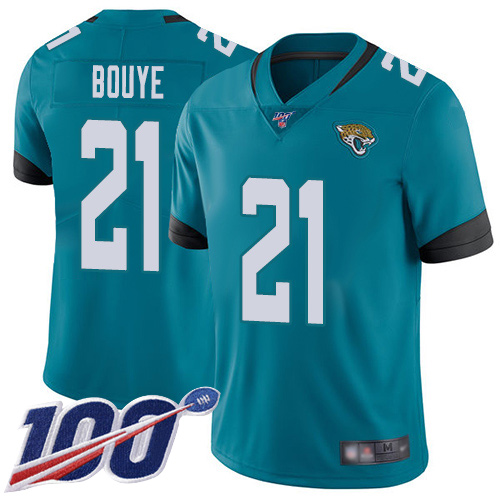 Men Nike Jacksonville Jaguars #21 A.J. Bouye Teal Green Alternate  Stitched NFL 100th Season Vapor Limited Jersey